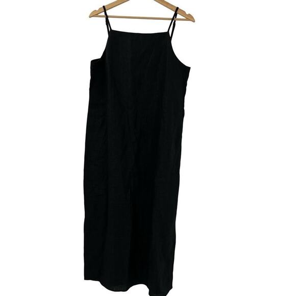 Whimsy + Row Loni Dress in Black Linen Sz M - Picture 3 of 8